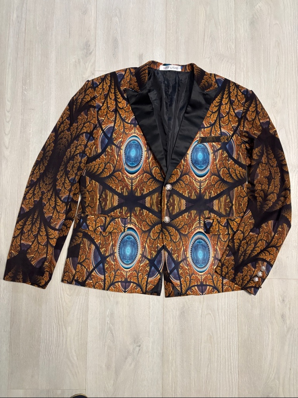 🔥BUNDLESALE Men’s 48R Yffushi Patterned Blazer Sports Coat Tuxedo Jacket